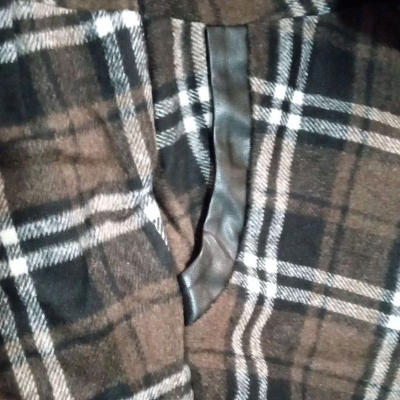 Womens Lined Plaid Wool / Polyester Mid-Calf Skirt (Size M) COFFEE - NEW!!! - Picture 4 of 9